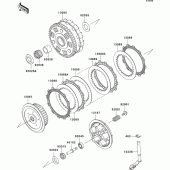 Схема вузла: Зчеплення для Kawasaki VN900 VN900 Custom