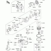 Схема узла: Масляный насос (1/2) для Kawasaki ZX1100 ZZ-R1100