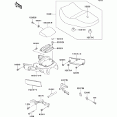 Схема вузла: Сидіння (1/2) для Kawasaki ZG1000 Concours