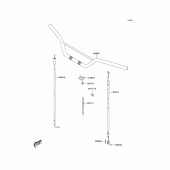 Схема вузла: Кермо & Пульт управління кермовим для Kawasaki KLX125 KLX125L