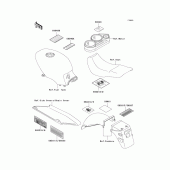 Схема вузла: Інформаційні наклейки для Kawasaki EX500 GPZ500S