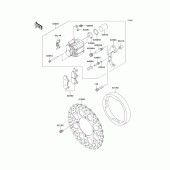 Схема узла: Передний тормоз для Kawasaki KLX250 KLX250S