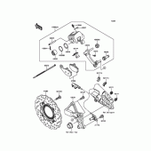 Схема вузла: Заднє гальмо для Kawasaki EX400 Ninja 400R ABS