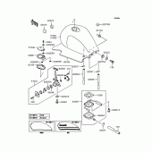 Схема вузла: Паливний бак (ZR1100-A9) для Kawasaki ZR1100 Zephyr 1100
