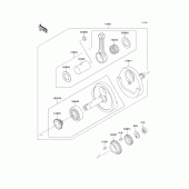 Схема узла: Коленчатый вал для Kawasaki KL250 KLR250
