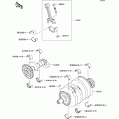 Схема узла: Коленчатый вал для Kawasaki EX250 Ninja 250R