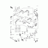 Схема вузла: Ignition switch/locks/reflectors для Kawasaki EN500 Vulcan 500 LTD