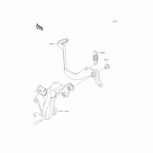 Схема узла: Brake pedal/torque link для Kawasaki KL110 KSR PRO