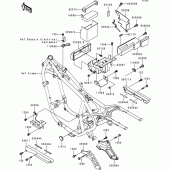 Схема вузла: Батарейний відсік для Kawasaki EN500 Vulcan 500 LTD