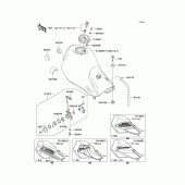 Схема вузла: Паливний бак для Kawasaki KL250 KL250 Super Sherpa