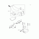 Схема узла: Сиденье для Kawasaki EX500 GPZ500S