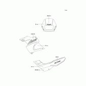 Схема вузла: Decals(blue)(kle250-a3/a5) для Kawasaki KLE250 Anhelo