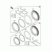 Схема узла: Колеса (Шины) для Kawasaki BJ250 Estrella RS