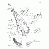 Схема узла: Рама для Kawasaki KX250/ KX252 KX250F