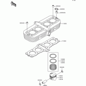 Схема вузла: Циліндр & Поршень для Kawasaki ZR750 ZR-7