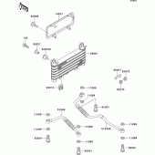 Схема вузла: Олійний охолоджувач для Kawasaki ZG1000 1000GTR
