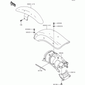 Схема узла: Крыло для Kawasaki EN500 Vulcan 500 LTD
