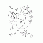 Схема узла: Радиатор (1/2) для Kawasaki ZR750 Z750S