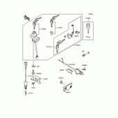 Схема вузла: Замок запалювання для Kawasaki EX250 ZZR250