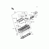 Схема вузла: Головка циліндра для Kawasaki ZX1400 ZZR1400 ABS