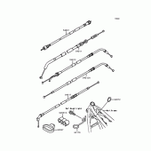 Схема вузла: Троси для Kawasaki ZR750 Zephyr