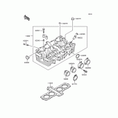 Схема вузла: Головка циліндра для Kawasaki ZR400 Zephyr