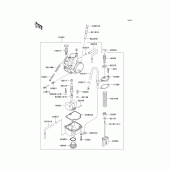 Схема вузла: Carburetor(1/2) для Kawasaki KX85 KX85