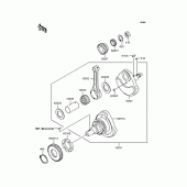 Схема вузла: Колінчастий вал для Kawasaki BJ250 250TR