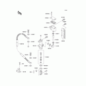 Схема вузла: Задній гальмівний циліндр для Kawasaki KLX300R
