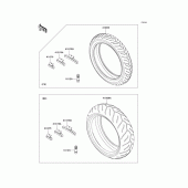 Схема вузла: Шини для Kawasaki ZR1000 Z1000