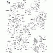 Схема вузла: Engine cover(s)(1/2) для Kawasaki ZR1100 Zephyr 1100RS