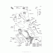 Схема узла: Топливный бак для Kawasaki ZX1000 Ninja 1000 ABS