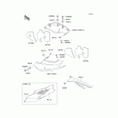 Схема вузла: Side covers/chain cover(zx900-b3) для Kawasaki ZX900 Ninja ZX-9R