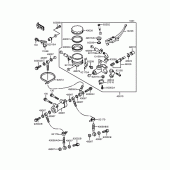 Схема вузла: Передній гальмівний циліндр Kawasaki ZX400 ZXR400