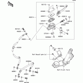 Схема узла: Передний тормозной цилиндр для Kawasaki ZR800 Z800