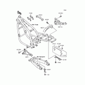 Схема вузла: Кріплення двигуна для Kawasaki ZR750 Zephyr