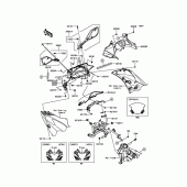 Схема узла: Облицовочные элементы для Kawasaki BX250 NINJA 250SL