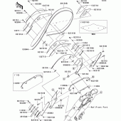 Схема вузла: Облицювальні елементи для Kawasaki VN1700 VN1700 Classic Tourer ABS