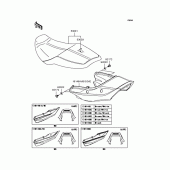 Схема вузла: Сидіння (A6F/A7F) для Kawasaki ZR1200 ZRX1200R