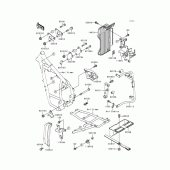 Схема узла: Крепление двигателя для Kawasaki KL650 KLR650