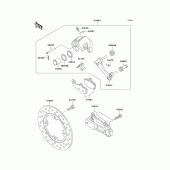 Схема вузла: Заднє гальмо для Kawasaki ZX600 Ninja ZX-6