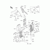 Схема узла: Радиатор для Kawasaki KX250/ KX252 KX250