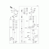 Схема вузла: Передня вилка(1/2) для Kawasaki EX250 ZZR250