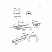 Схема вузла: Наклейки (A7F) для Kawasaki ZR1200 ZRX1200R