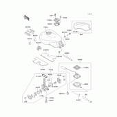 Схема узла: Топливный бак для Kawasaki ZG1000 1000GTR