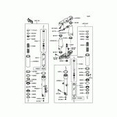 Схема вузла: Вилка передньої осі для Kawasaki VN900 Vulcan 900 Classic