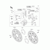 Схема вузла: Переднє гальмо для Kawasaki EX650 Ninja 650