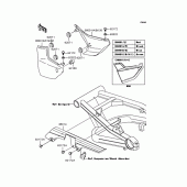 Схема вузла: Задні бічні обтічники & Захист ланцюга для Kawasaki ZR1200 ZRX1200R