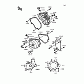Схема вузла: Кришка двигуна для Kawasaki EL250 Eliminator 250LX