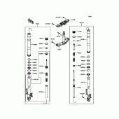 Схема вузла: Вилка передньої осі для Kawasaki ZR800 Z800